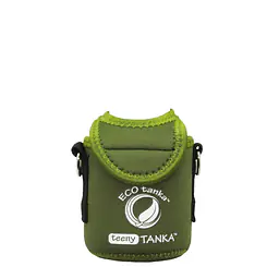 ecotanka teenyKOOLER 350ml Neutral Green insulated bottle cover with adjustable strap