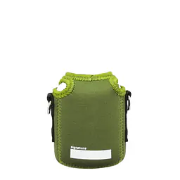 ecotanka teenyKOOLER 350ml Neutral Green insulated bottle cover with adjustable strap