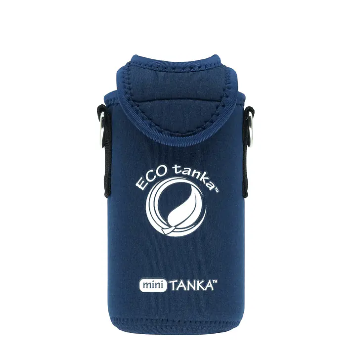 ecotanka miniKOOLER 600ml Dark Blue insulated bottle cover with adjustable strap