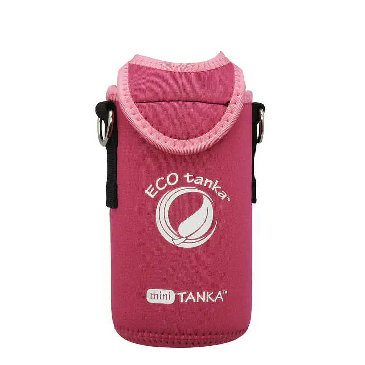 ecotanka miniKOOLER 600ml Pink insulated bottle cover with adjustable strap