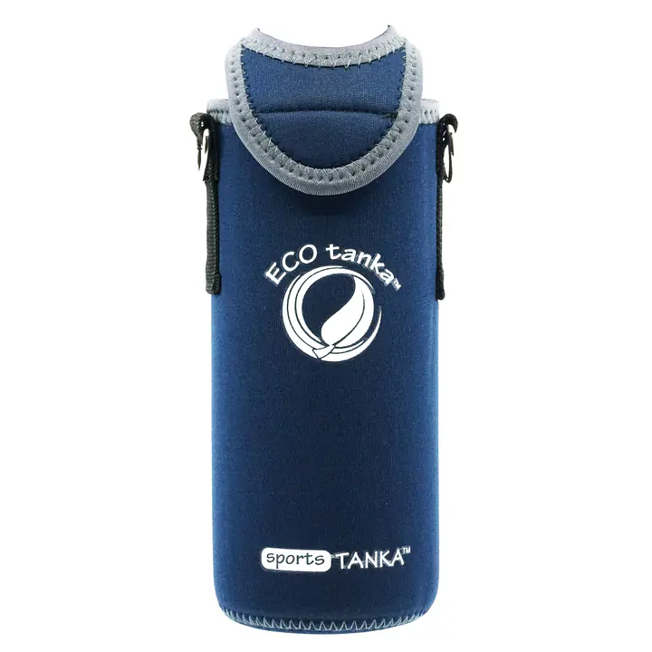 ecotanka sportsKOOLER 800ml Dark Blue insulated bottle cover with adjustable carry strap
