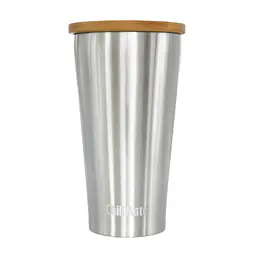 ChillMate 350ml S double-wall vacuum cup with bamboo and stainless steel lid