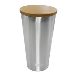 ChillMate 350ml S double-wall vacuum cup with bamboo and stainless steel lid