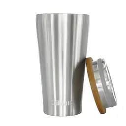 ChillMate 350ml S double-wall vacuum cup with bamboo and stainless steel lid