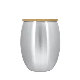 ecotanka Grail 350ml double-wall cup with bamboo lid and ceramic interior