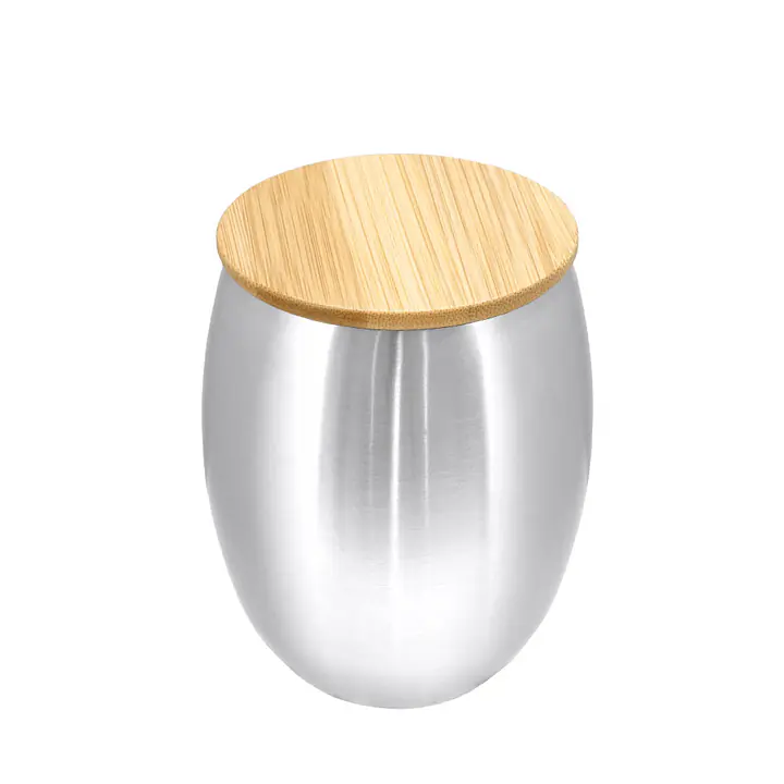 ecotanka Grail 350ml double-wall cup with bamboo lid and ceramic interior