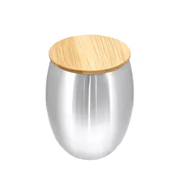 ecotanka Grail 350ml double-wall cup with bamboo lid and ceramic interior