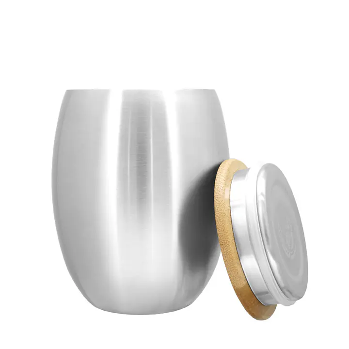 ecotanka Grail 350ml double-wall cup with bamboo lid and ceramic interior