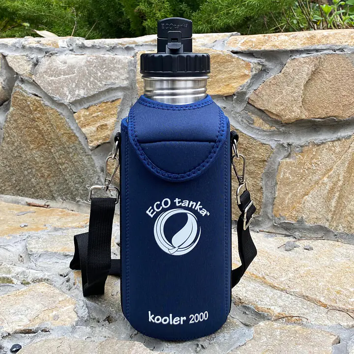 ecotanka megaTANKA 2.0L with Mega PP Lid & Kooler Cover (Dark Blue) – Combo Deal - Master