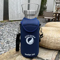 ecotanka megaTANKA 2.0L with Mega S.S. Lid & Kooler Cover (Dark Blue) – Combo Deal - Master