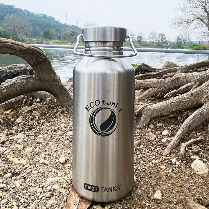 ecotanka megaTANKA 2.0L with Mega S.S. Lid & Kooler Cover (Dark Blue) – Combo Deal - Master