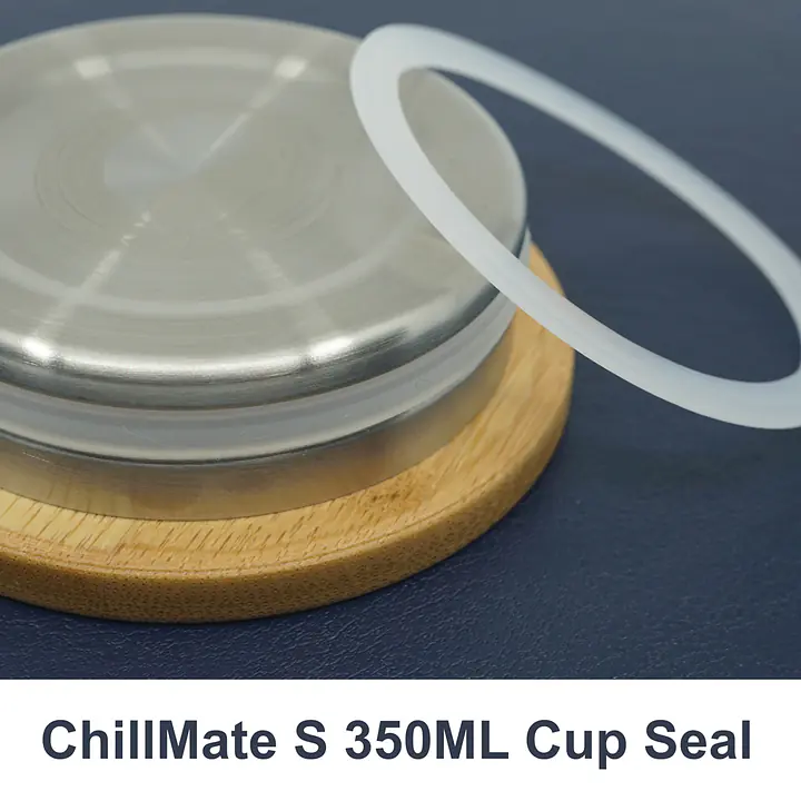 ECOtanka spare LFGB and FDA standard silicone seal for ChillMate 350 ml S Cup bamboo & stainless steel lid, durable and food-safe replacement part.