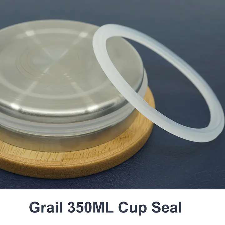 ECOtanka spare LFGB and FDA standard silicone seal for ecotanka 350ml Grail Cup bamboo lid, durable and food-safe replacement part.
